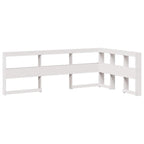 Bookcase Bed without Mattress White 140x190 cm Solid Wood Pine