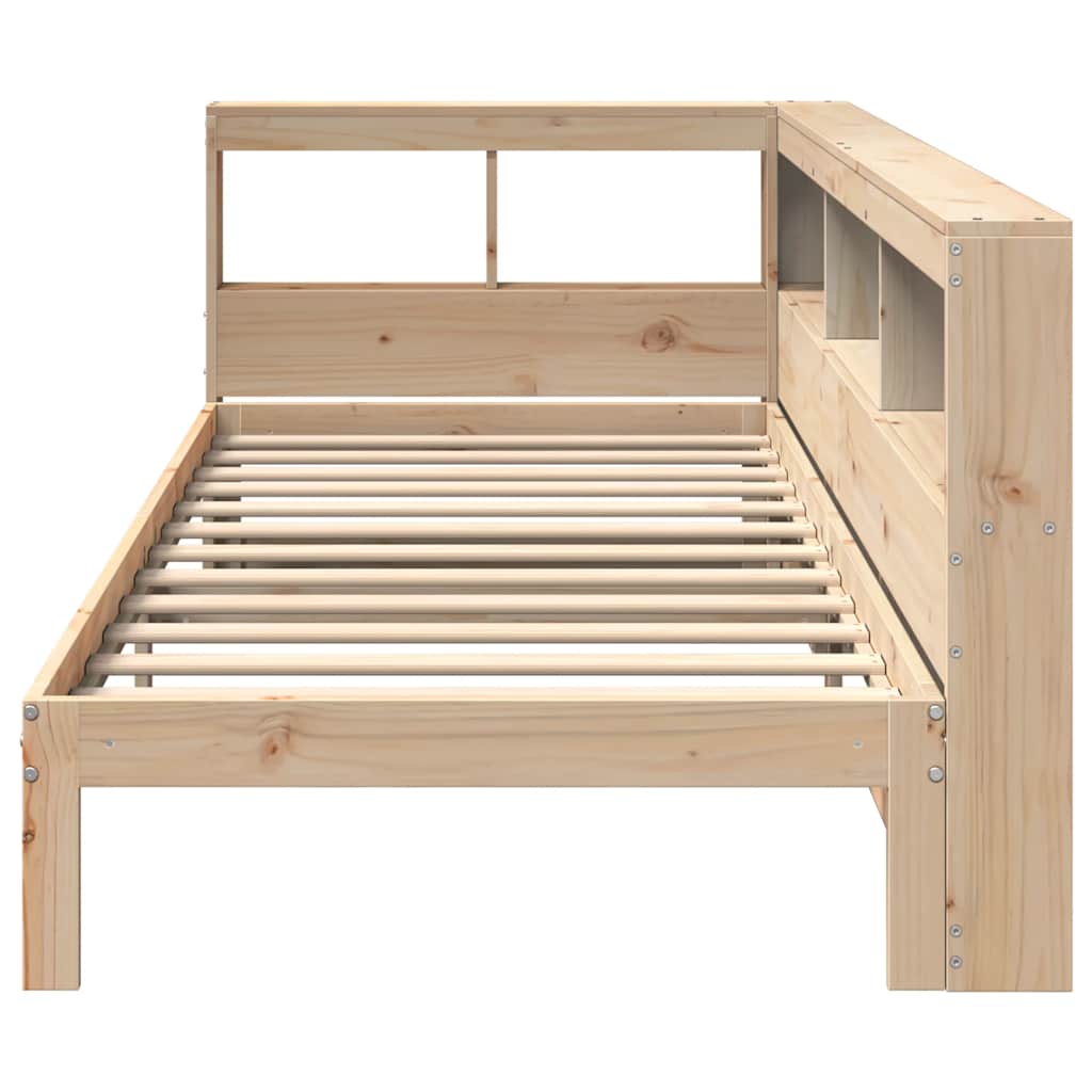 Bookcase Bed without Mattress 90x190 cm Single Solid Wood Pine