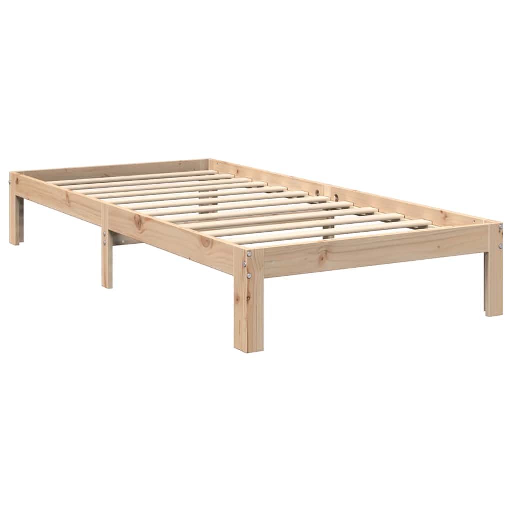 Bookcase Bed without Mattress 90x190 cm Single Solid Wood Pine