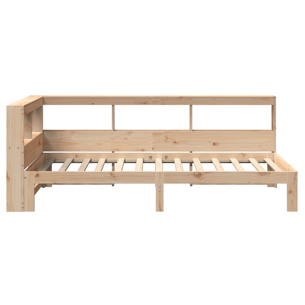 Bookcase Bed without Mattress 90x190 cm Single Solid Wood Pine