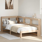 Bookcase Bed without Mattress 90x190 cm Single Solid Wood Pine