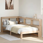 Bookcase Bed without Mattress 75x190 cm Small Single Solid Wood Pine