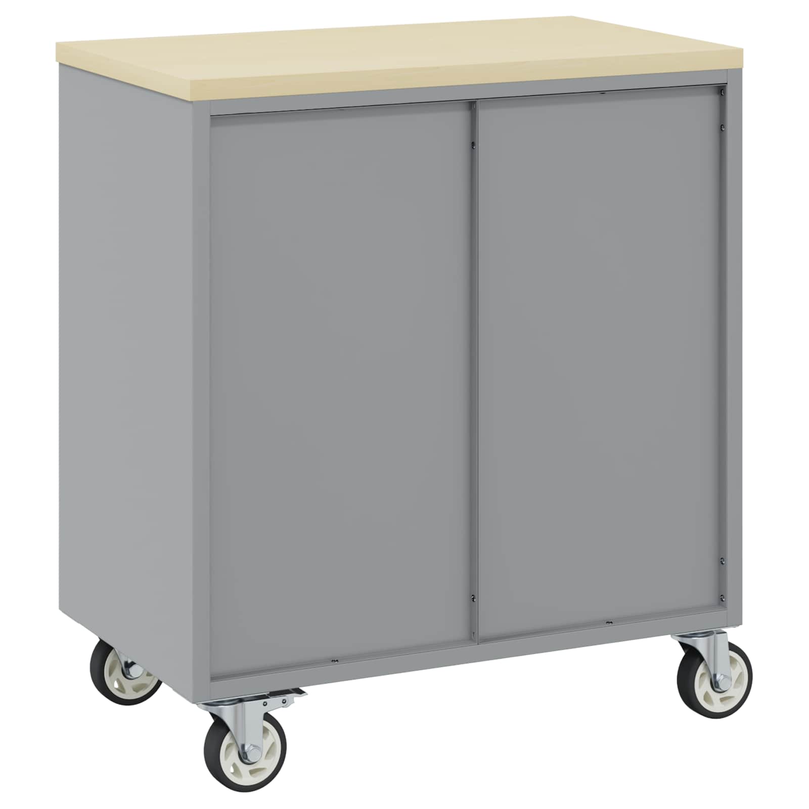 Work Cabinet with Drawer 3 pcs Black and Grey 150 x 55 x 85 cm
