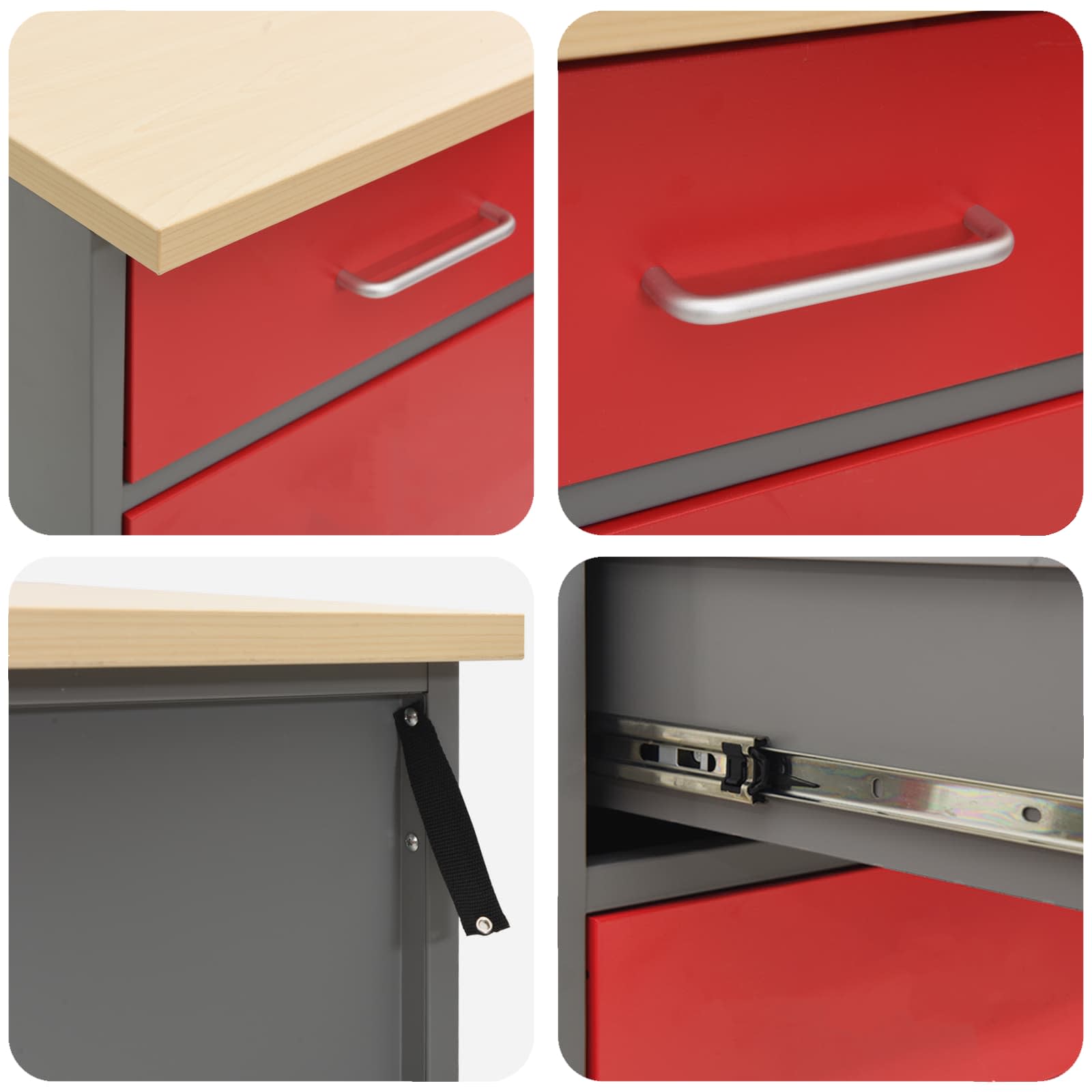 Work Cabinet with Drawer with Lock 3 pcs Black 150 x 55 x 85 cm
