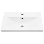 4 Piece Bathroom Furniture Set Concrete Grey Engineered Wood