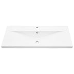 4 Piece Bathroom Furniture Set Concrete Grey Engineered Wood