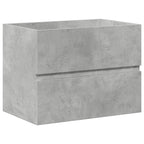 2 Piece Bathroom Furniture Set Concrete Grey Engineered Wood