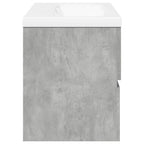 2 Piece Bathroom Furniture Set Concrete Grey Engineered Wood