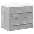 2 Piece Bathroom Furniture Set Concrete Grey Engineered Wood