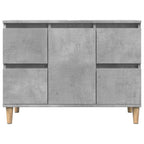 3 Piece Bathroom Furniture Set Concrete Grey Engineered Wood