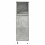 3 Piece Bathroom Furniture Set Concrete Grey Engineered Wood