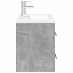 2 Piece Bathroom Furniture Set Concrete Grey Engineered Wood