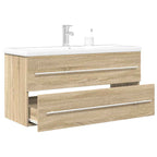 2 Piece Bathroom Furniture Set Sonoma Oak Engineered Wood