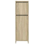 3 Piece Bathroom Furniture Set Sonoma Oak Engineered Wood