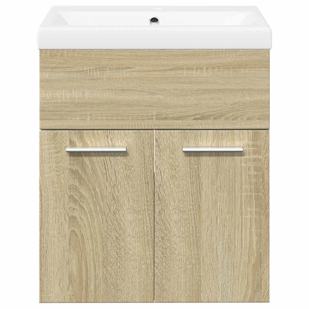 2 Piece Bathroom Furniture Set Sonoma Oak Engineered Wood