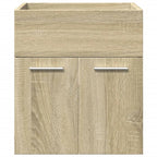 3 Piece Bathroom Furniture Set Sonoma Oak Engineered Wood