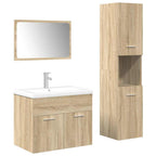4 Piece Bathroom Furniture Set Sonoma Oak Engineered Wood