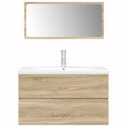 3 Piece Bathroom Furniture Set Sonoma Oak Engineered Wood