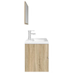 3 Piece Bathroom Furniture Set Sonoma Oak Engineered Wood