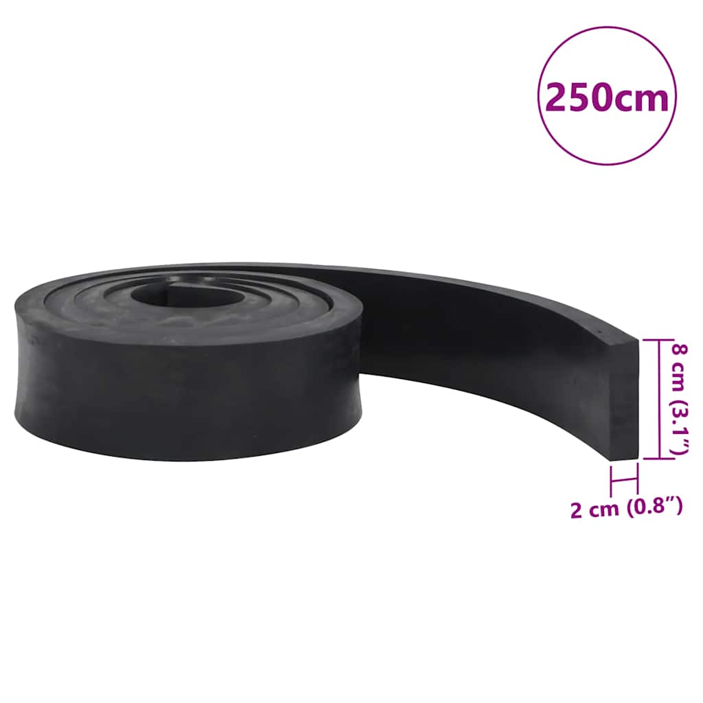 Rubber Edge for Snow Plow Black 250x8x2 cm