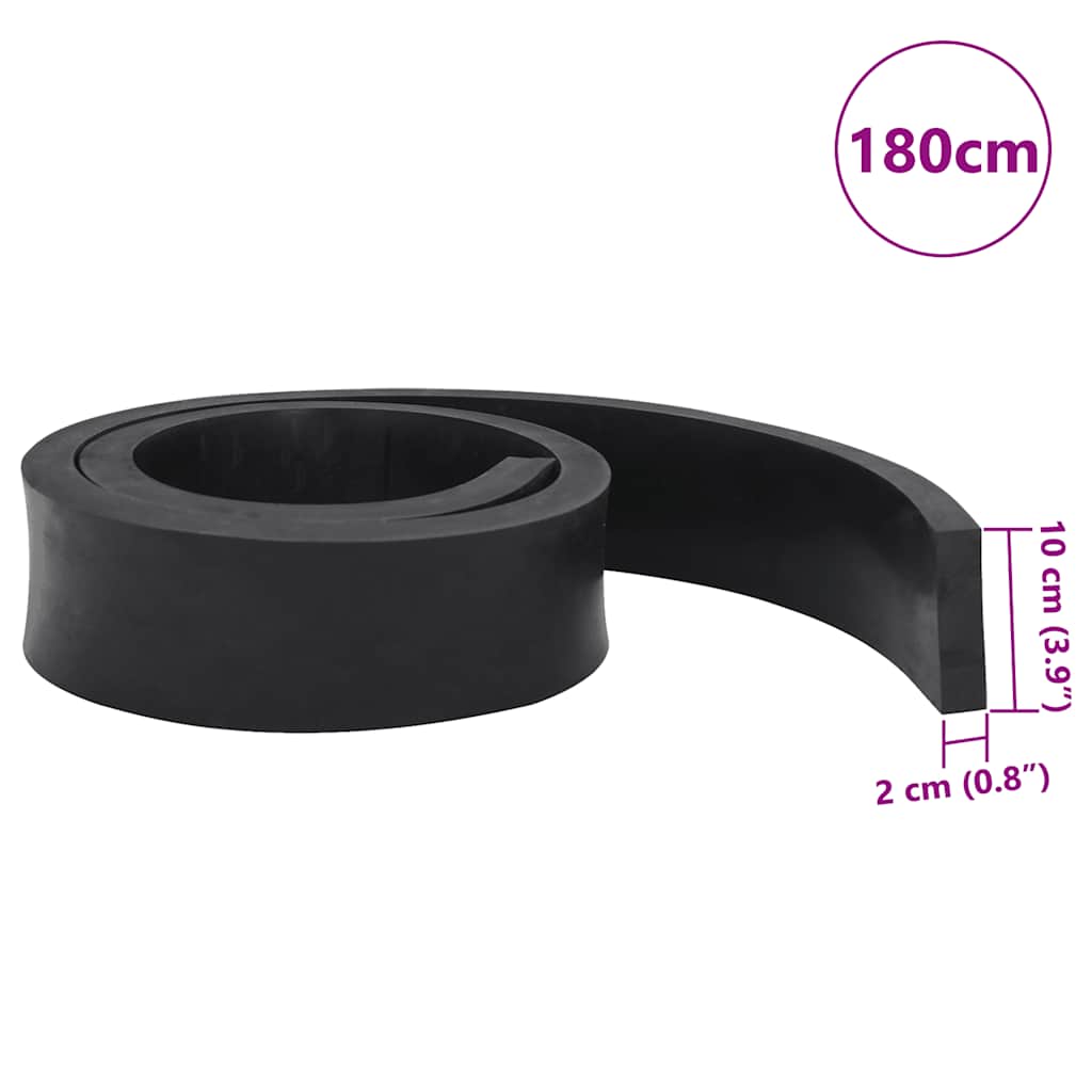 Rubber Edge for Snow Plow Black 180x10x2 cm