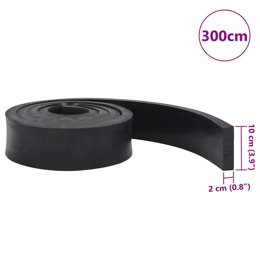 Rubber Edge for Snow Plow Black 300x10x2 cm