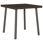 Garden Coffee Table Rectangular Brown 40x40x37 cm Poly Rattan