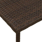 Garden Coffee Table Rectangular Brown 40x40x37 cm Poly Rattan