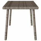 Garden Coffee Table Rectangular Grey 80x40x37 cm Poly Rattan