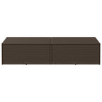 Garden Storage Box Brown 220x50x58 cm Poly Rattan