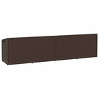 Garden Storage Box Brown 220x50x58 cm Poly Rattan