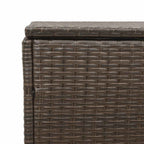 Garden Storage Box Brown 220x50x58 cm Poly Rattan
