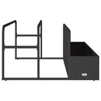 Poolside Float Storage Black 110x100x57 cm Poly Rattan