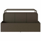 Poolside Float Storage Brown 110x100x57 cm Poly Rattan