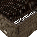Poolside Float Storage Brown 110x100x57 cm Poly Rattan