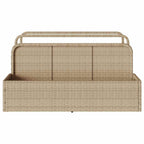 Poolside Float Storage Beige 110x100x57 cm Poly Rattan