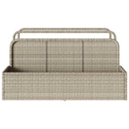 Poolside Float Storage Light Grey 110x100x57 cm Poly Rattan