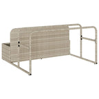 Poolside Float Storage Light Grey 110x100x57 cm Poly Rattan