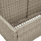 Poolside Float Storage Light Grey 110x100x57 cm Poly Rattan