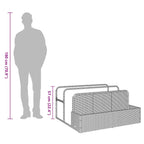 Poolside Float Storage Light Grey 110x100x57 cm Poly Rattan