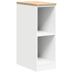 Garage Storage Cabinet White 30x51x85 cm Solid Wood Pine