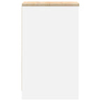 Garage Storage Cabinet White 30x51x85 cm Solid Wood Pine