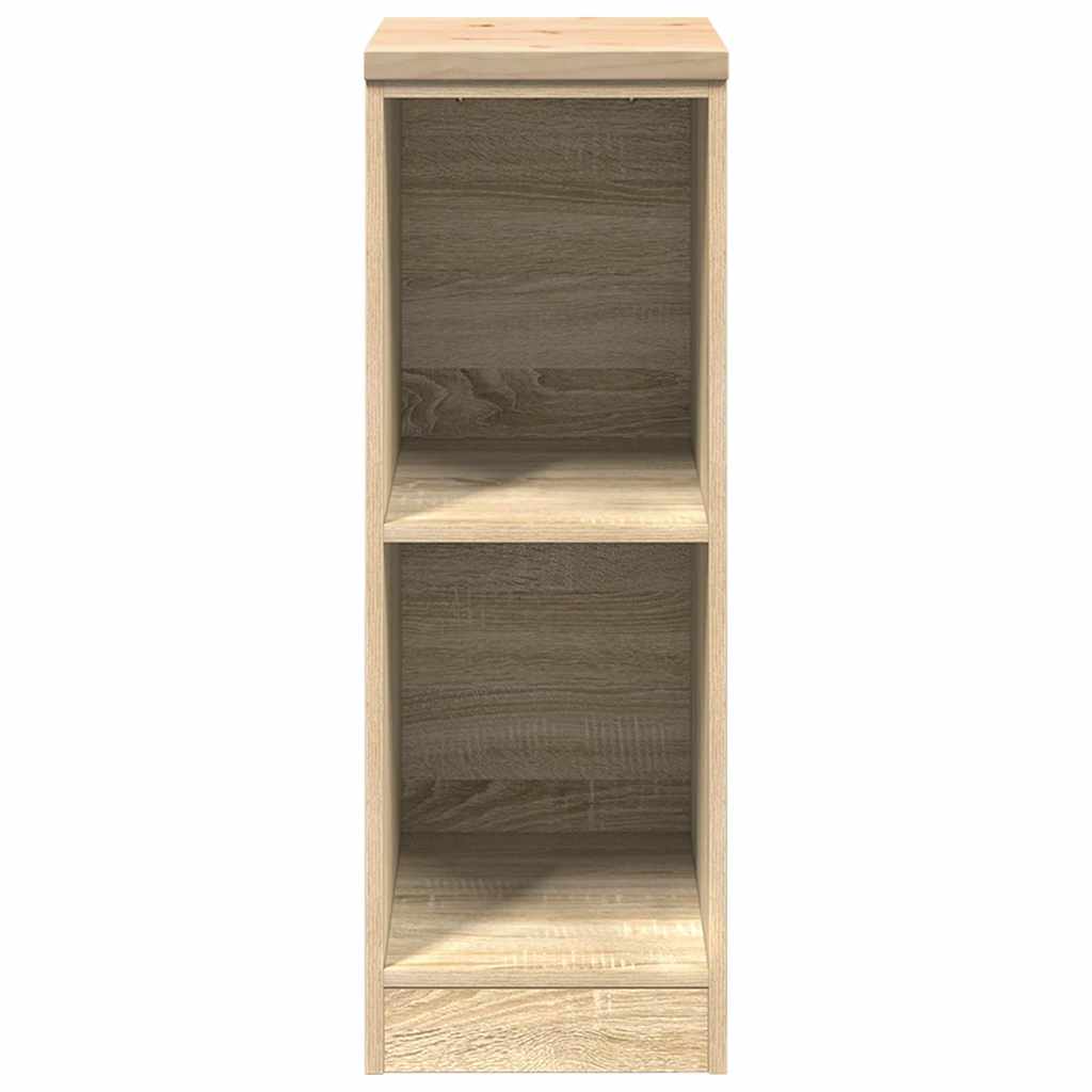 Garage Storage Cabinet Sonoma Oak 30x51x85 cm Solid Wood Pine