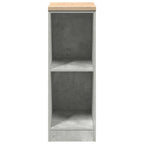 Garage Storage Cabinet Concrete Grey 30x51x85 cm Solid Wood Pine