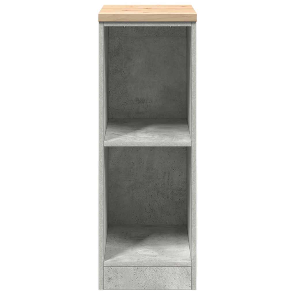 Garage Storage Cabinet Concrete Grey 30x51x85 cm Solid Wood Pine