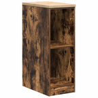 Garage Storage Cabinet Smoked Oak 30x51x85 cm Solid Wood Pine