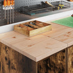 Garage Storage Cabinet Smoked Oak 30x51x85 cm Solid Wood Pine