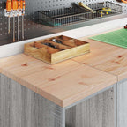 Garage Storage Cabinet Grey Sonoma 30x51x85 cm Solid Wood Pine