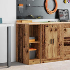 Garage Storage Cabinet Old Wood 30x51x85 cm Solid Wood Pine