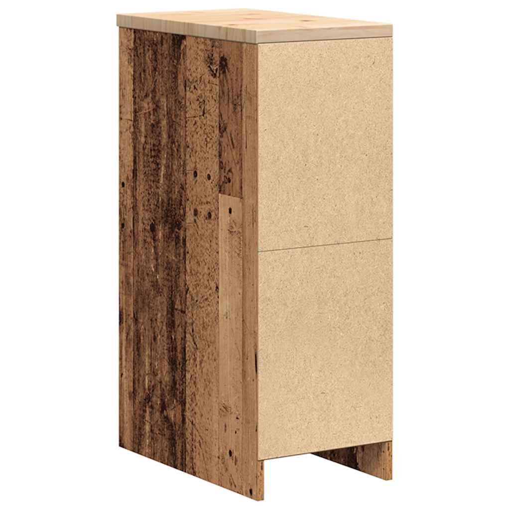 Garage Storage Cabinet Old Wood 30x51x85 cm Solid Wood Pine